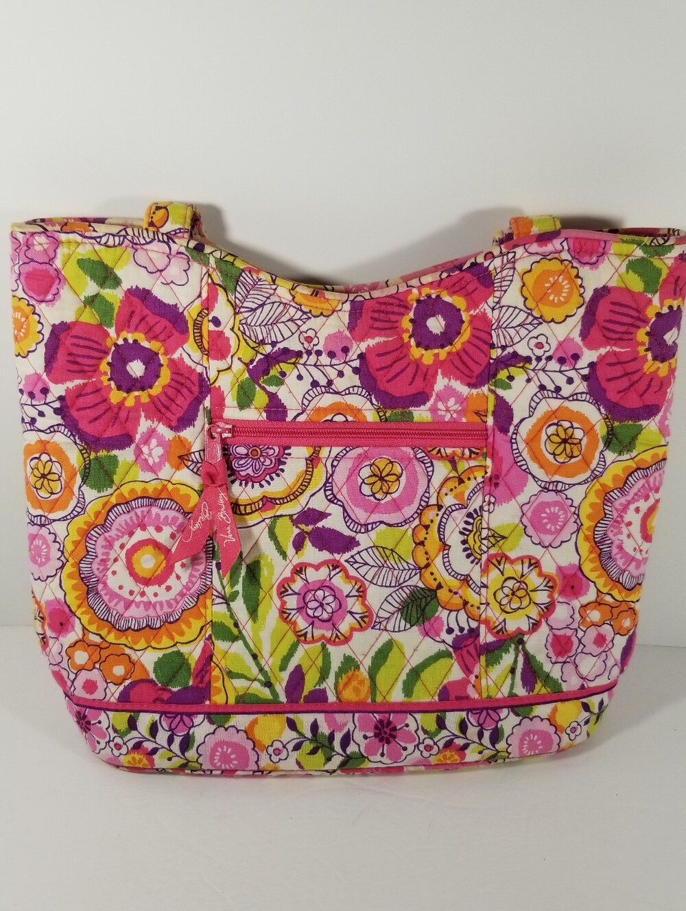 Vera Bradley Clementine Bag Quilted Cotton Floral Purse Retired Pattern Pink